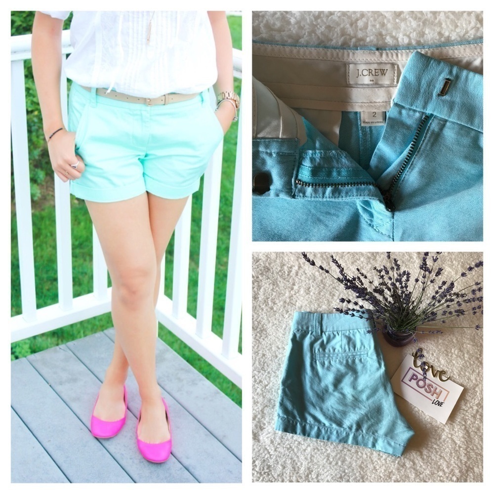 J. Crew Mint Cargo Shorts